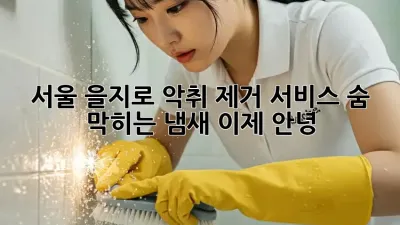 👃 서울 을지로 악취 제거 서비스: 숨 막히는 냄새, 이제 안녕! 💨